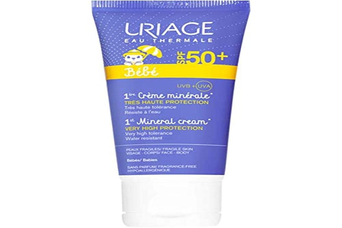 Uriage Baby Krem mineralny SPF50+ Ochrona przeciwsłoneczna, 50 ml Dzieci - Kąpiel i pielęgnacja Naty Shop 50 ml (1 opakowanie)