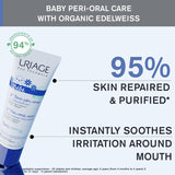 Uriage Baby Peri-Oral Care z organiczną, cenną bielą i miedzią-cynkiem 30ml - Natychmiast łagodzi podrażnienia - Naprawia i oczyszcza skórę - Szybko się wchłania - Bezzapachowy - 94% składników pochodzenia naturalnego Dzieci - Kąpiel i pielęgnacja skóry Naty Shop