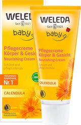 WELEDA Organic Baby Calendula Care Cream Body & Face 30ml - Krem do twarzy/krem do kosmetyków naturalnych z olejem sezamowym i lanoliną do pielęgnacji skóry suchej. Nawilżający krem ​​pielęgnacyjny dla niemowląt i dzieci Dzieci - Kąpiel i pielęgnacja Naty Shop 75 ml (1 opakowanie)