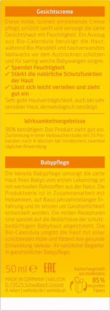 WELEDA Organiczny krem do twarzy z nagietkiem dla dzieci - Naturalny kosmetyczny krem nawilżający z olejkiem migdałowym i woskiem pszczelim do pielęgnacji skóry suchej. Naturalny krem do pielęgnacji twarzy dla niemowląt i dzieci (1x 50ml) Dzieci - Kąpiel i pielęgnacja skóry Naty Shop