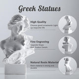 XMGZQ Biała statua Afrodyty, żywiczna statua popiersia z mitologii greckiej, do dekoracji pokoju kokietki, dekoracji ciemnego pokoju akademickiego, półki na książki, przegroda, centralny element stolika kawowego, statuetki i rzeźby Naty Shop