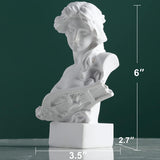 XMGZQ Biała statua Afrodyty, żywiczna statua popiersia z mitologii greckiej, do dekoracji pokoju kokietki, dekoracji ciemnego pokoju akademickiego, półki na książki, przegroda, centralny element stolika kawowego, statuetki i rzeźby Naty Shop