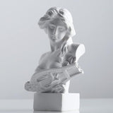 XMGZQ Biała rzeźba posągu Afrodyty, żywiczna statua popiersia z mitologii greckiej, do dekoracji pokoju kokietki, dekoracji ciemnego pokoju akademickiego, półki na książki, przegroda, centralny element stolika kawowego, statuetki i rzeźby Naty Shop biały
