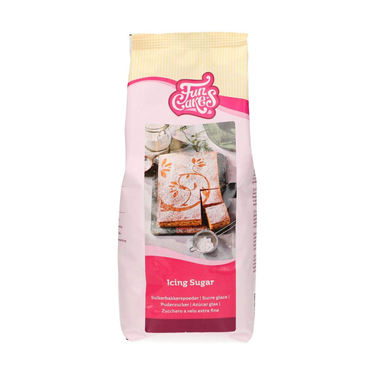Cukier puder FunCakes, rafinowany cukier puder cukierniczy, bardzo drobna konsystencja, idealny do przygotowania kremu maślanego lub smarowania kremówki, halal, 900g Naty Shop pasta cukrowa Domyślny tytuł