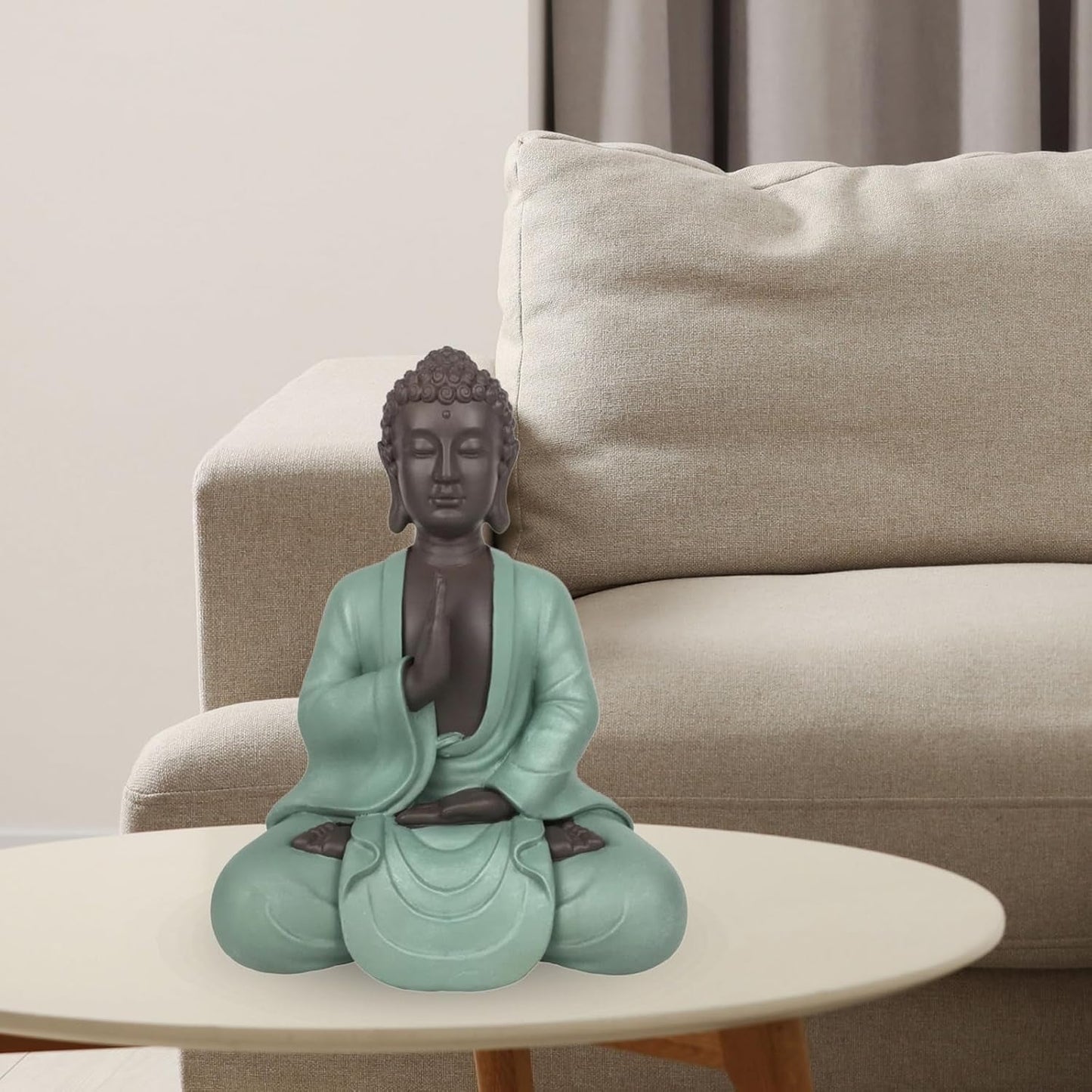 Zen Arôme SBM5 Posąg Zen Bodhi, zielono-brązowy, wysokość 20 cm Figurki i rzeźby Naty Shop