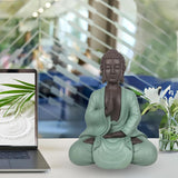 Zen Arôme SBM5 Posąg Zen Bodhi, zielono-brązowy, wysokość 20 cm Figurki i rzeźby Naty Shop