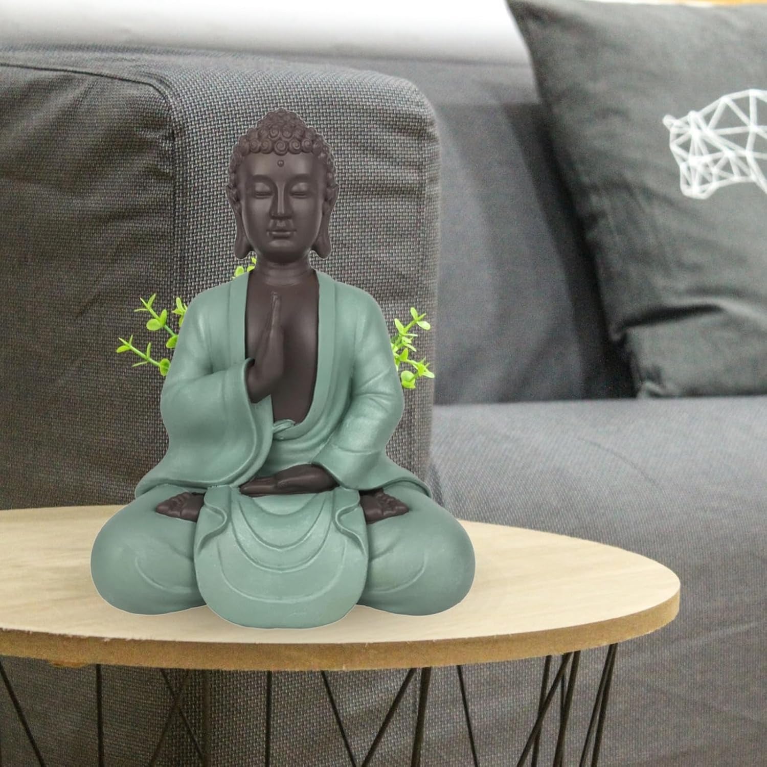 Zen Arôme SBM5 Posąg Zen Bodhi, zielono-brązowy, wysokość 20 cm Figurki i rzeźby Naty Shop