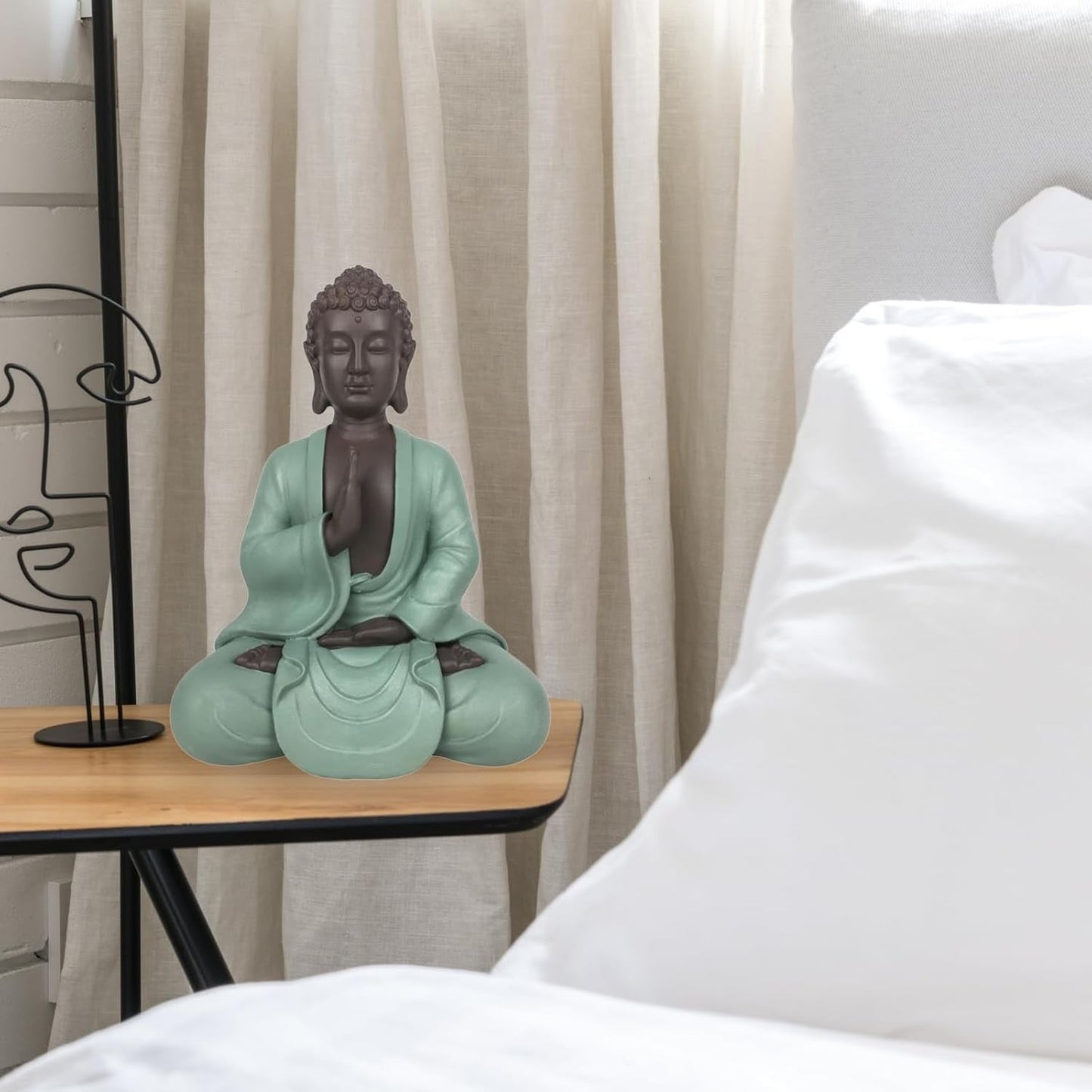 Zen Arôme SBM5 Posąg Zen Bodhi, zielono-brązowy, wysokość 20 cm Figurki i rzeźby Naty Shop