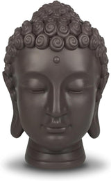 Zen'Light - statuetka głowy Buddy - dekoracja dla zen, medytacji i feng shui - prezent dla relaksującej i duchowej atmosfery - statuetka Buddy - wysokość: 20 cm - kolor: zielony/brązowy statuetki i rzeźby Naty Shop Domyślny tytuł