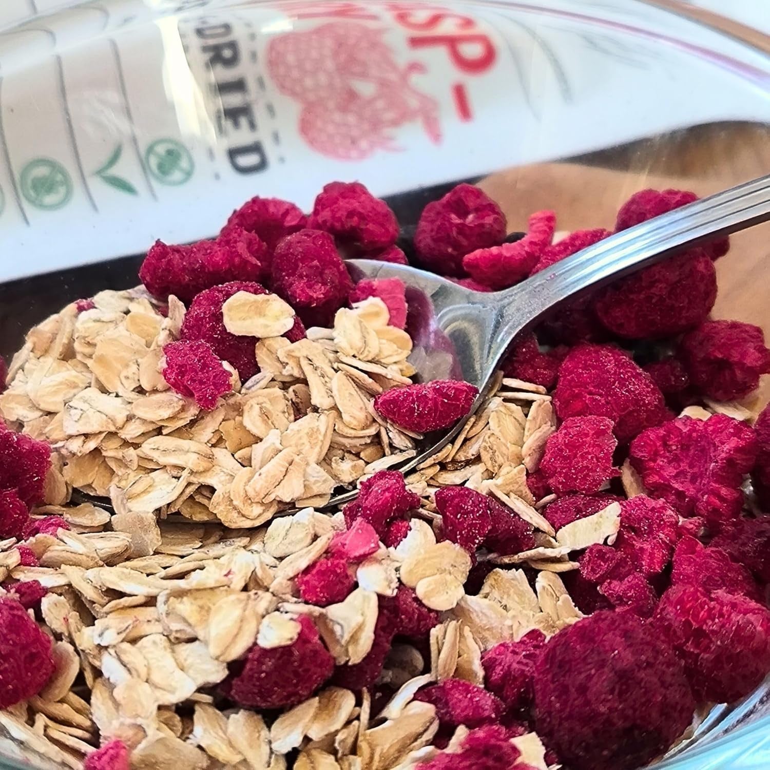 Maliny liofilizowane Kawałki łamane | XL 300g Owoce suszone liofilizowane | Suszone maliny Bezglutenowe Owoce liofilizowane | Owoce liofilizowane | Malina liofilizowana Naty Sklep z produktami suszonymi