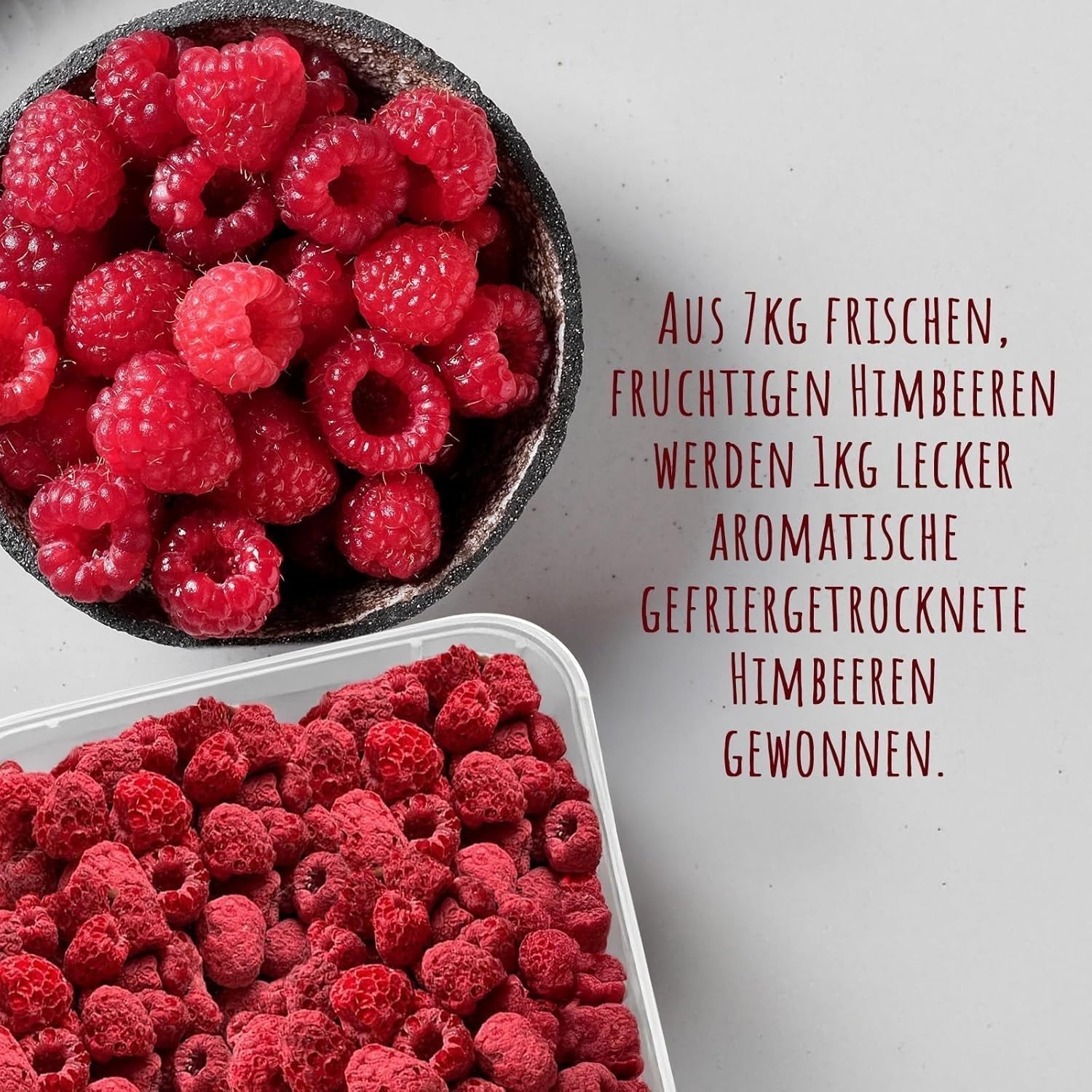 Maliny liofilizowane, BEZ produktów chińskich, 500g całych owoców liofilizowanych, bez dodatków, owocowe, wyprodukowane w Niemczech Produkty suszone Naty Shop