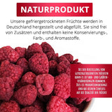 Maliny liofilizowane, BEZ produktów chińskich, 500g całych owoców liofilizowanych, bez dodatków, owocowe, wyprodukowane w Niemczech Produkty suszone Naty Shop